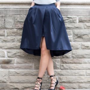 Dark navy blue formal semi-formal skirt